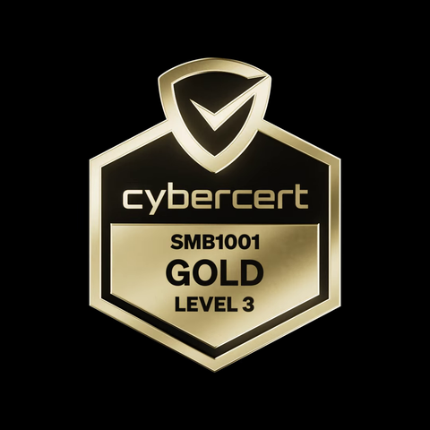 SMB1001:2026 Gold (Level 3), certified by CyberCert